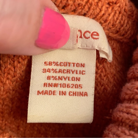 Sundance Knit Turtleneck Burnt Orange Classic Sweater - Picture 7 of 8